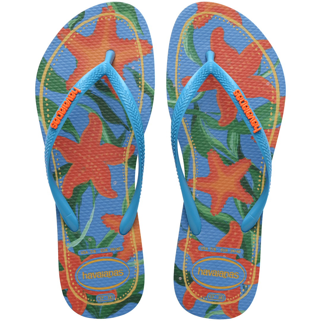 Kids' Tropical Slim Flip Flops