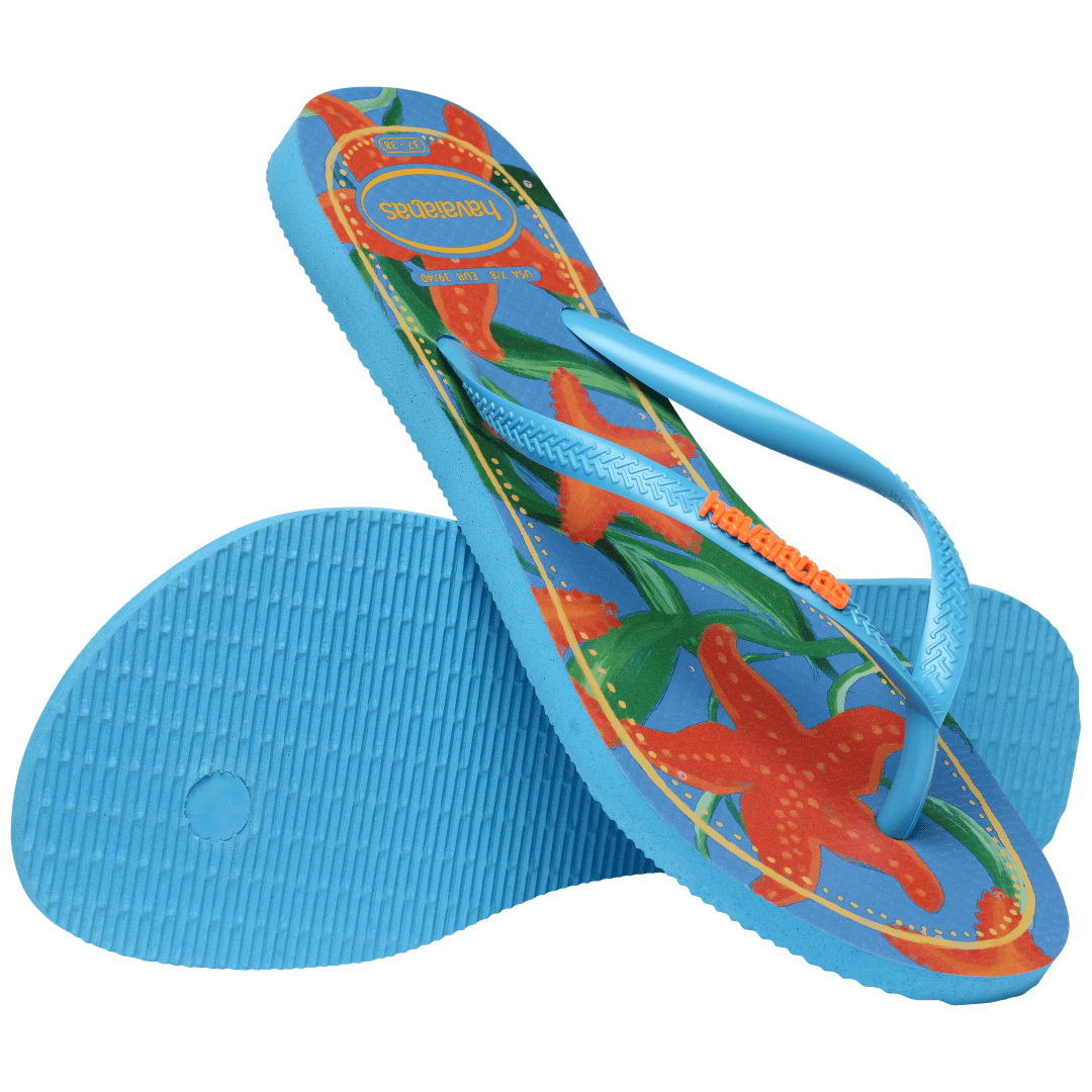Kids' Tropical Slim Flip Flops