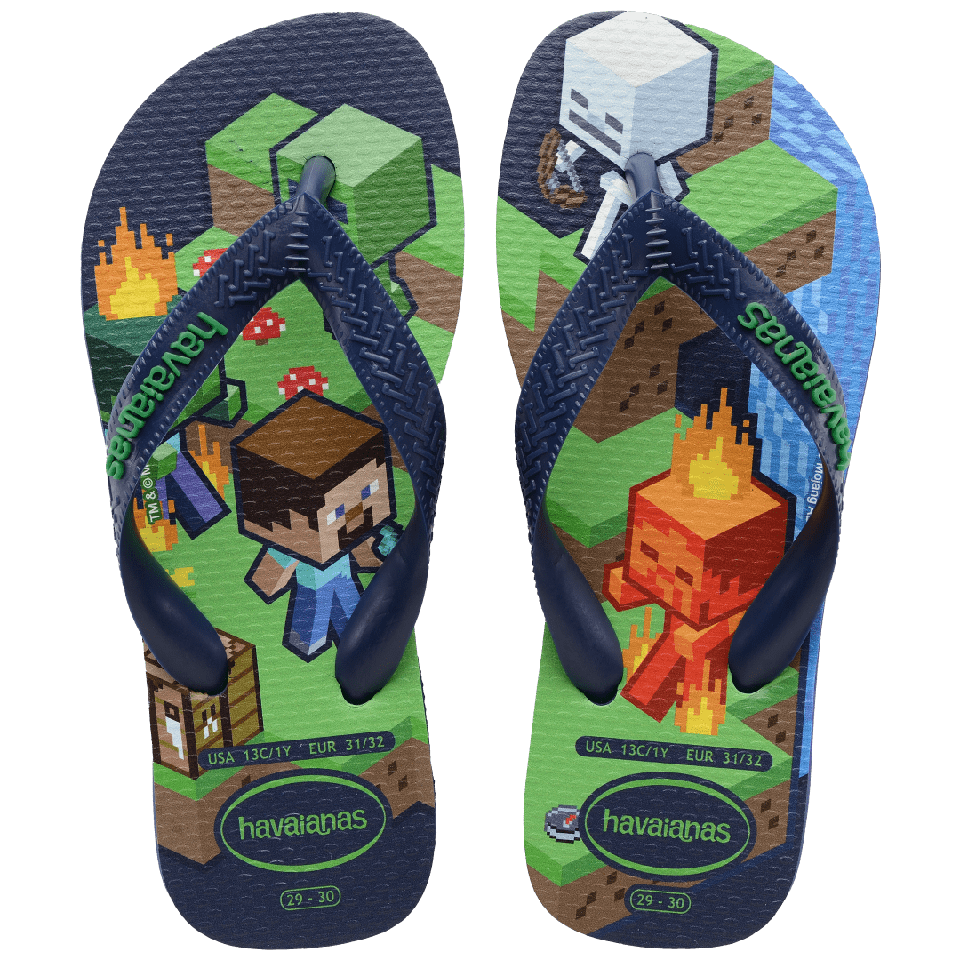 Kids' Minecraft Top Flip Flops