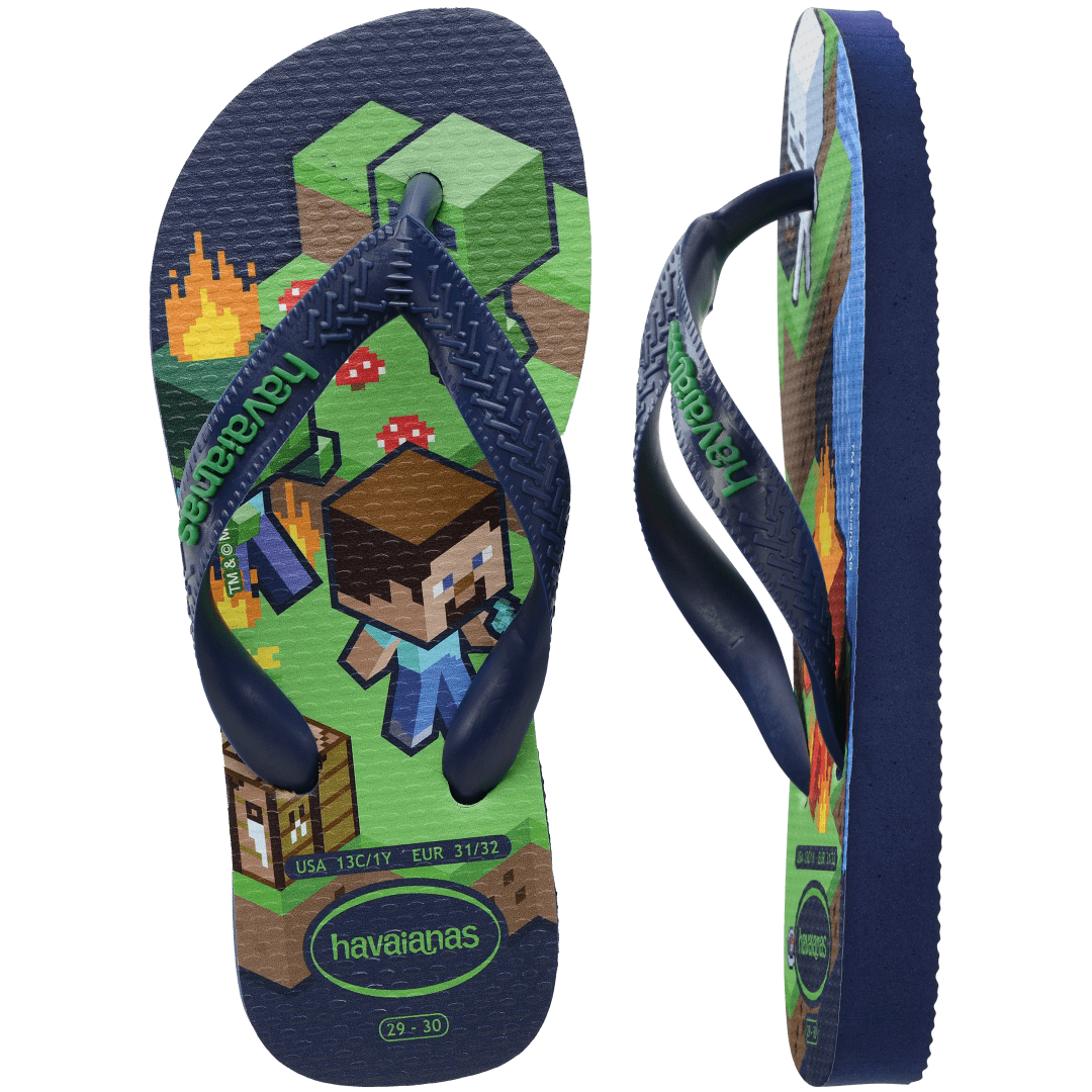Kids' Minecraft Top Flip Flops
