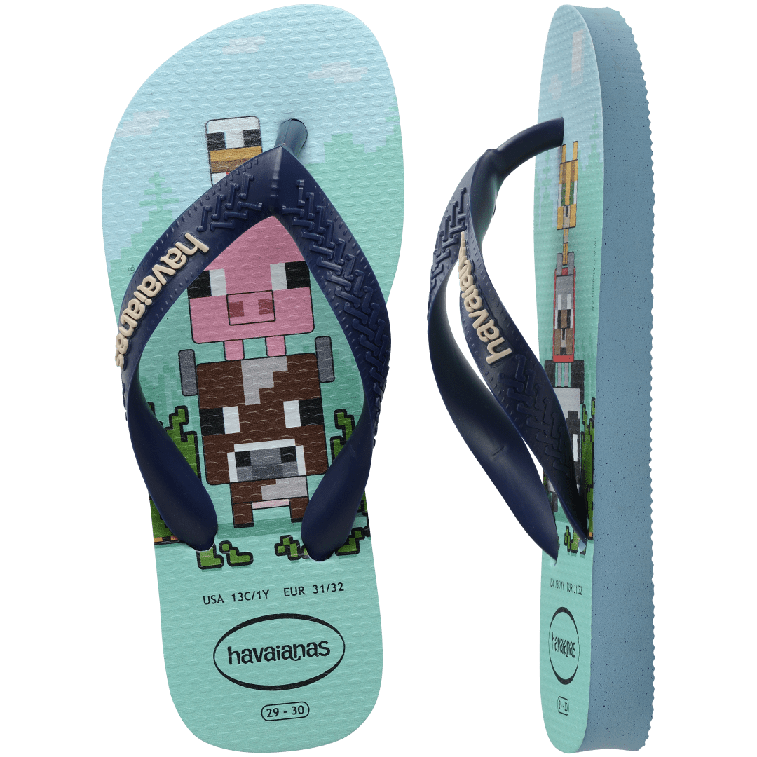 Kids' Minecraft Top Flip Flops