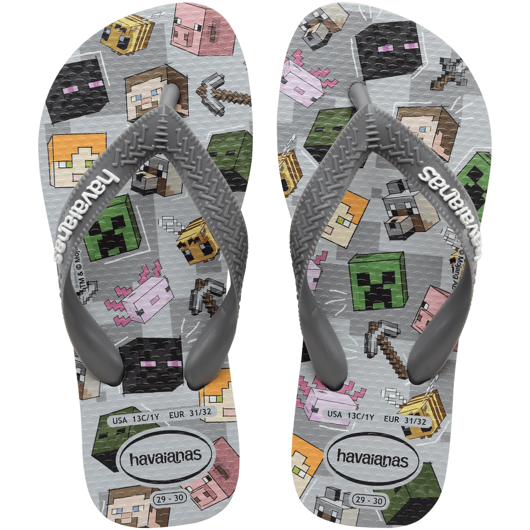 Kids' Minecraft Top Flip Flops