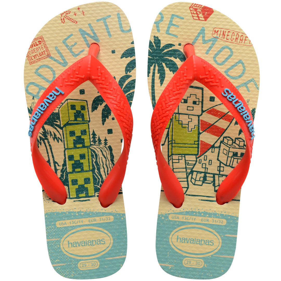 Kids' Minecraft Top Flip Flops