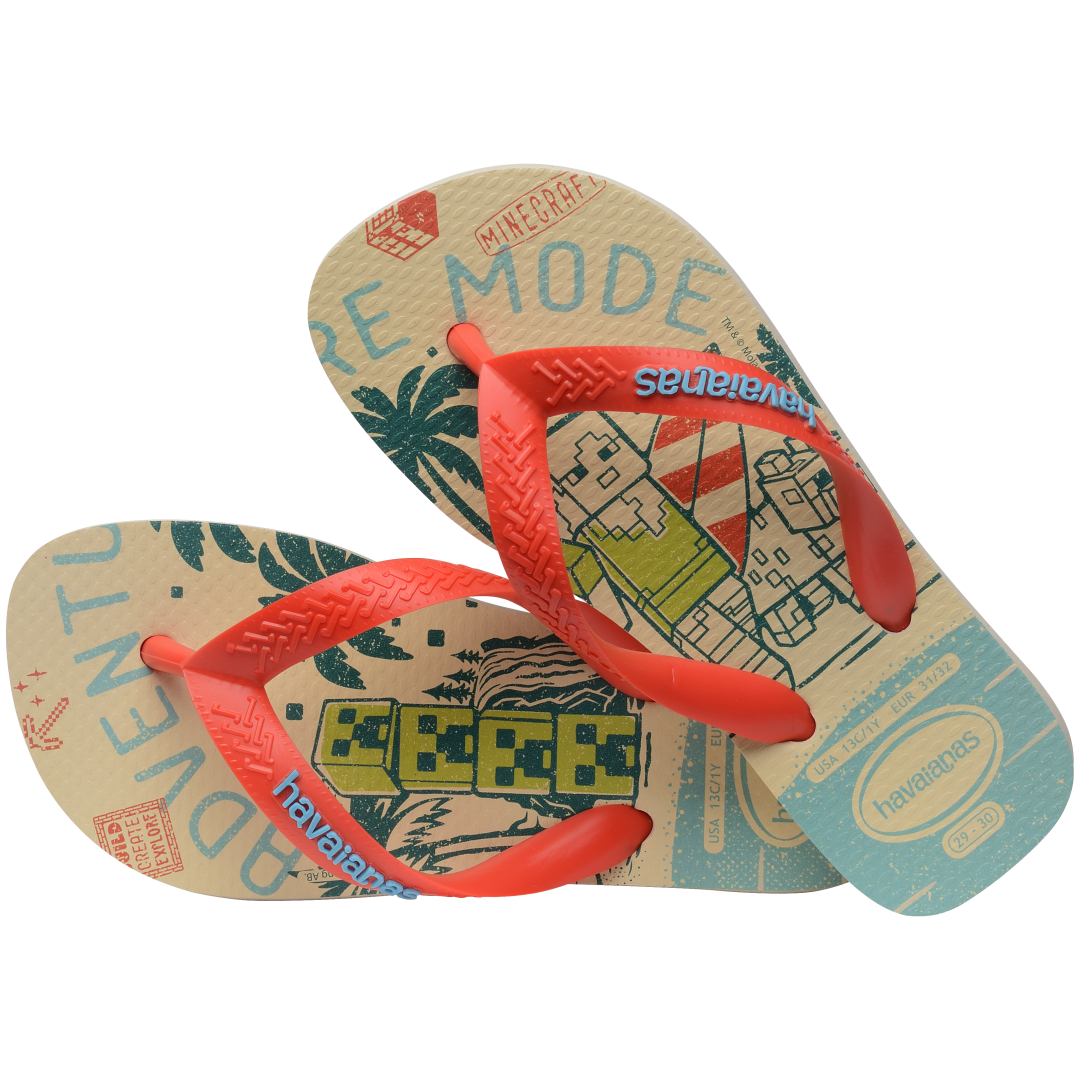 Kids' Minecraft Top Flip Flops