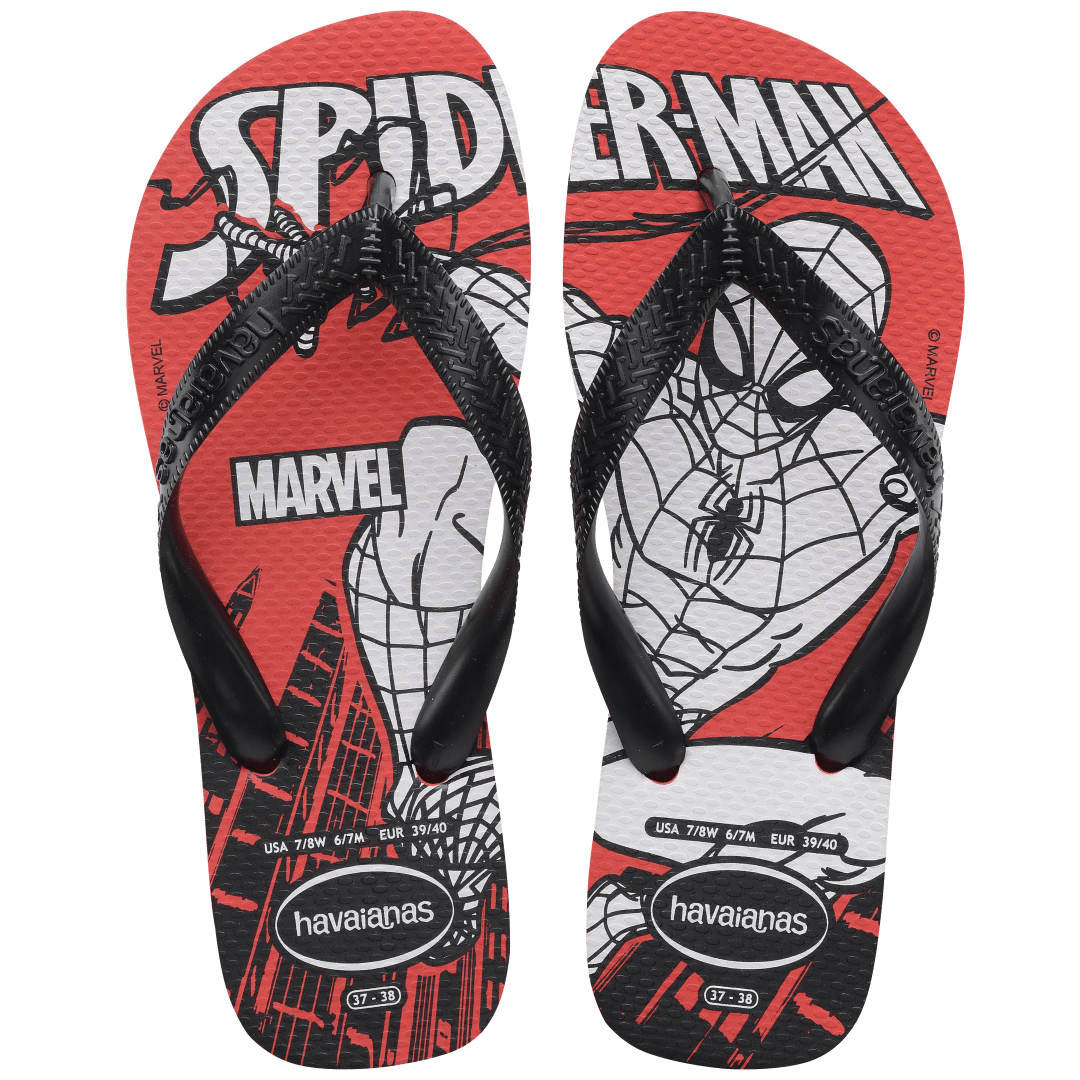 Men's Marvel Logomania Top Flip Flops