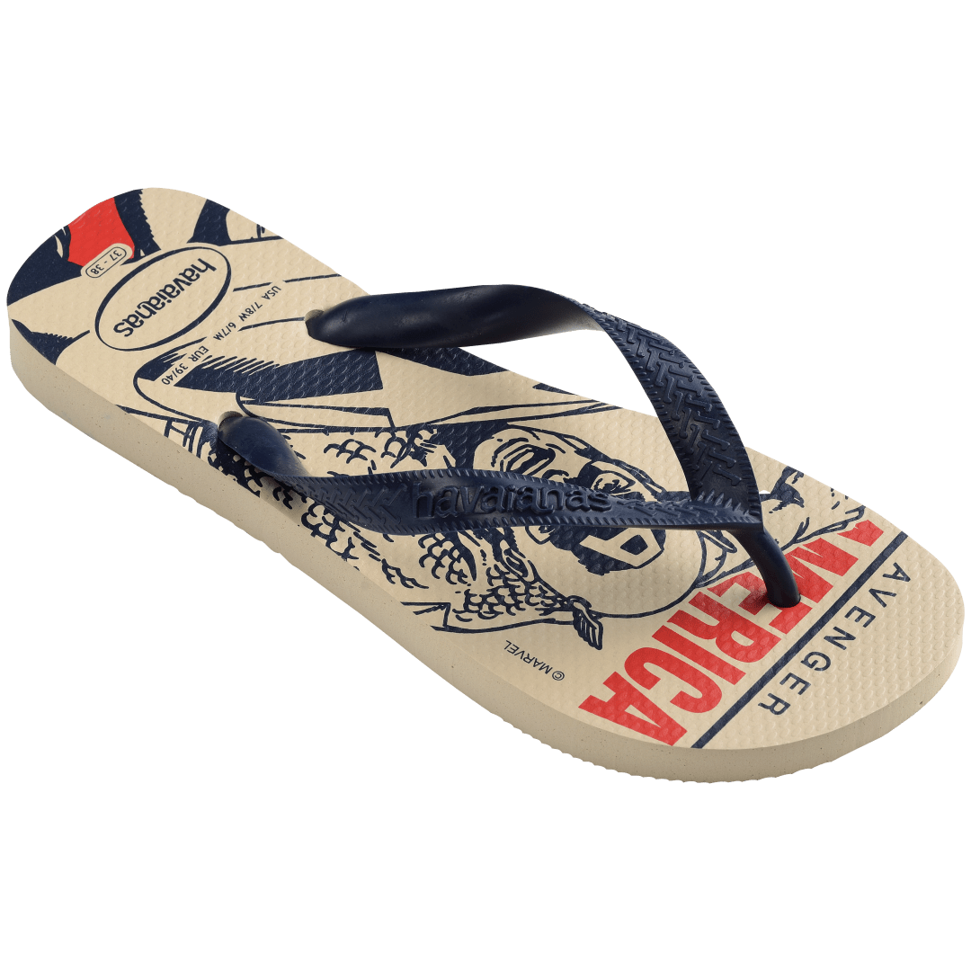 Men's Marvel Logomania Top Flip Flops