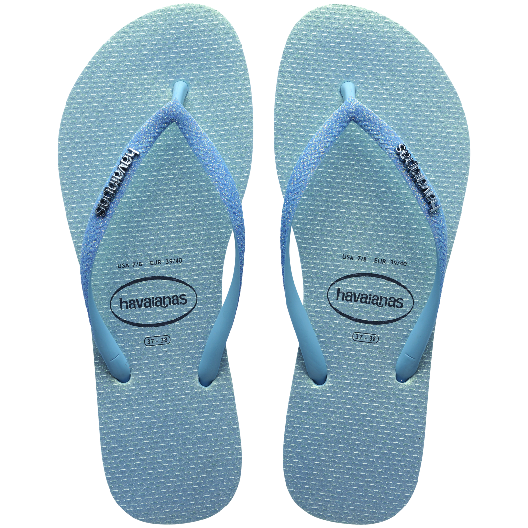 Kids' Slim Glitter Iridescent Flip Flops