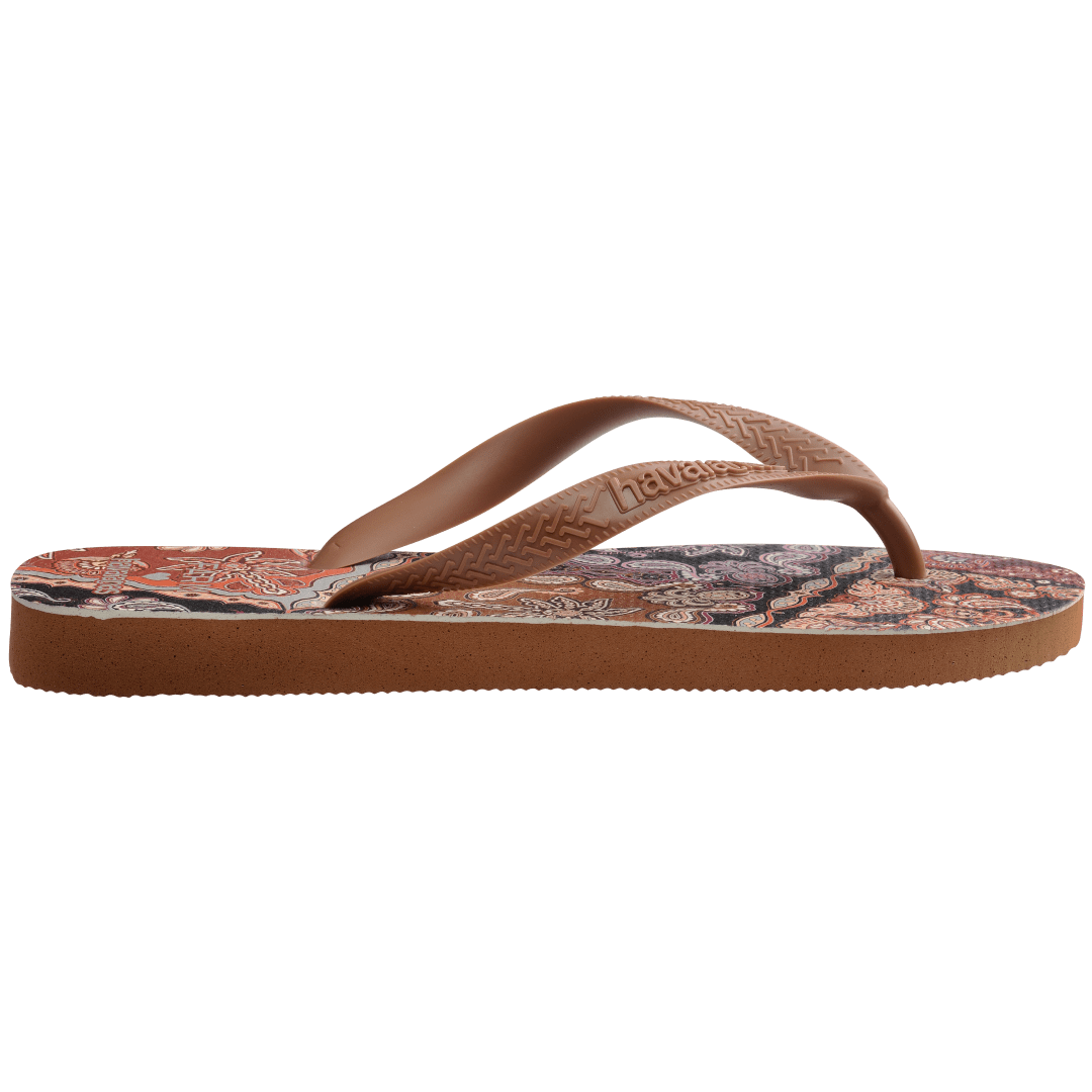Women's FARM Rio Brown Scarf Top Flip Flops