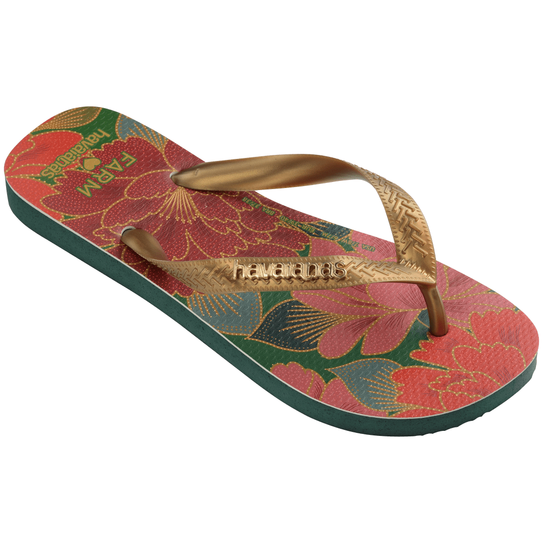 Women's FARM Rio Red Floral Top Flip Flops