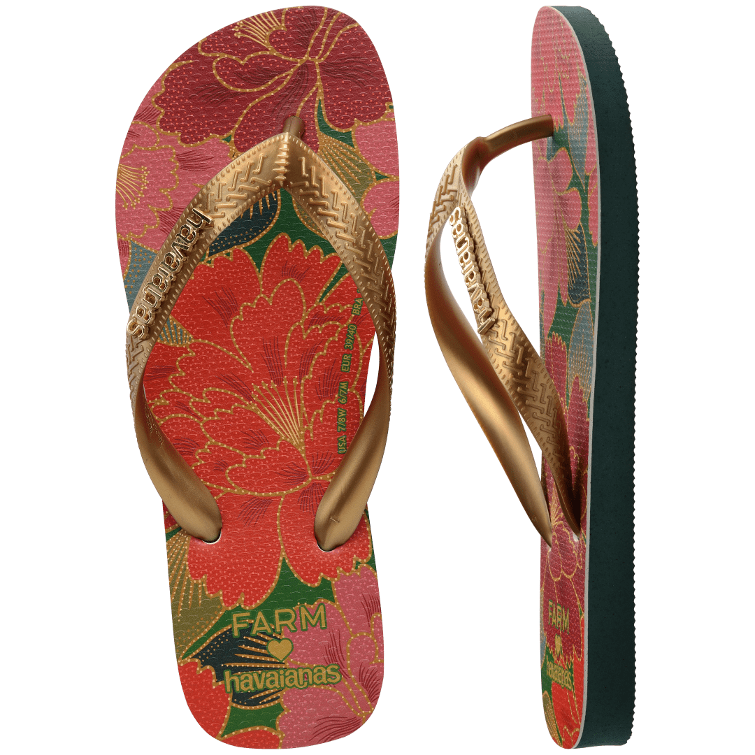Women's FARM Rio Red Floral Top Flip Flops