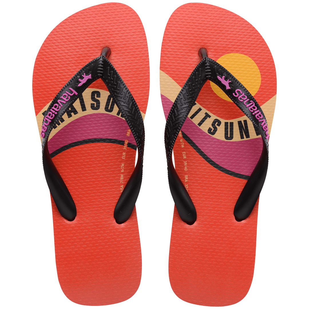 Maison Kitsune Wave Top Flip Flops