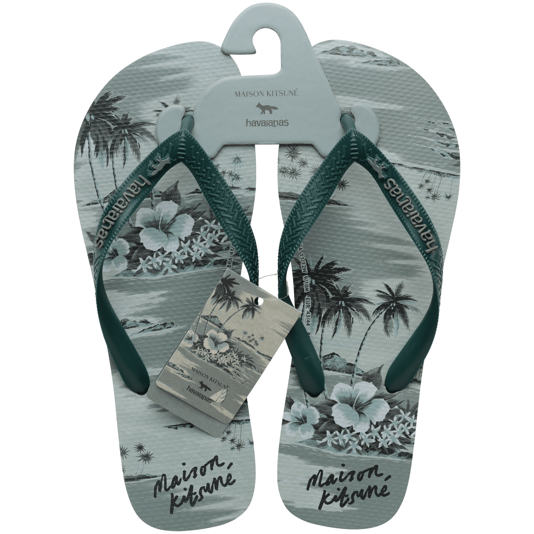 Maison Kitsune Hawaiian Top Flip Flops