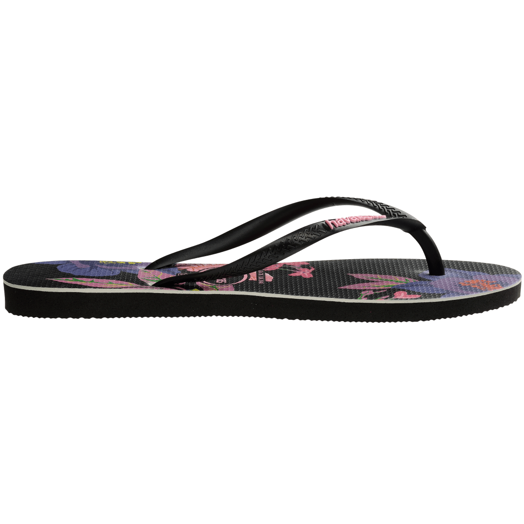 Women's Floral Colors Slim Flip Flops