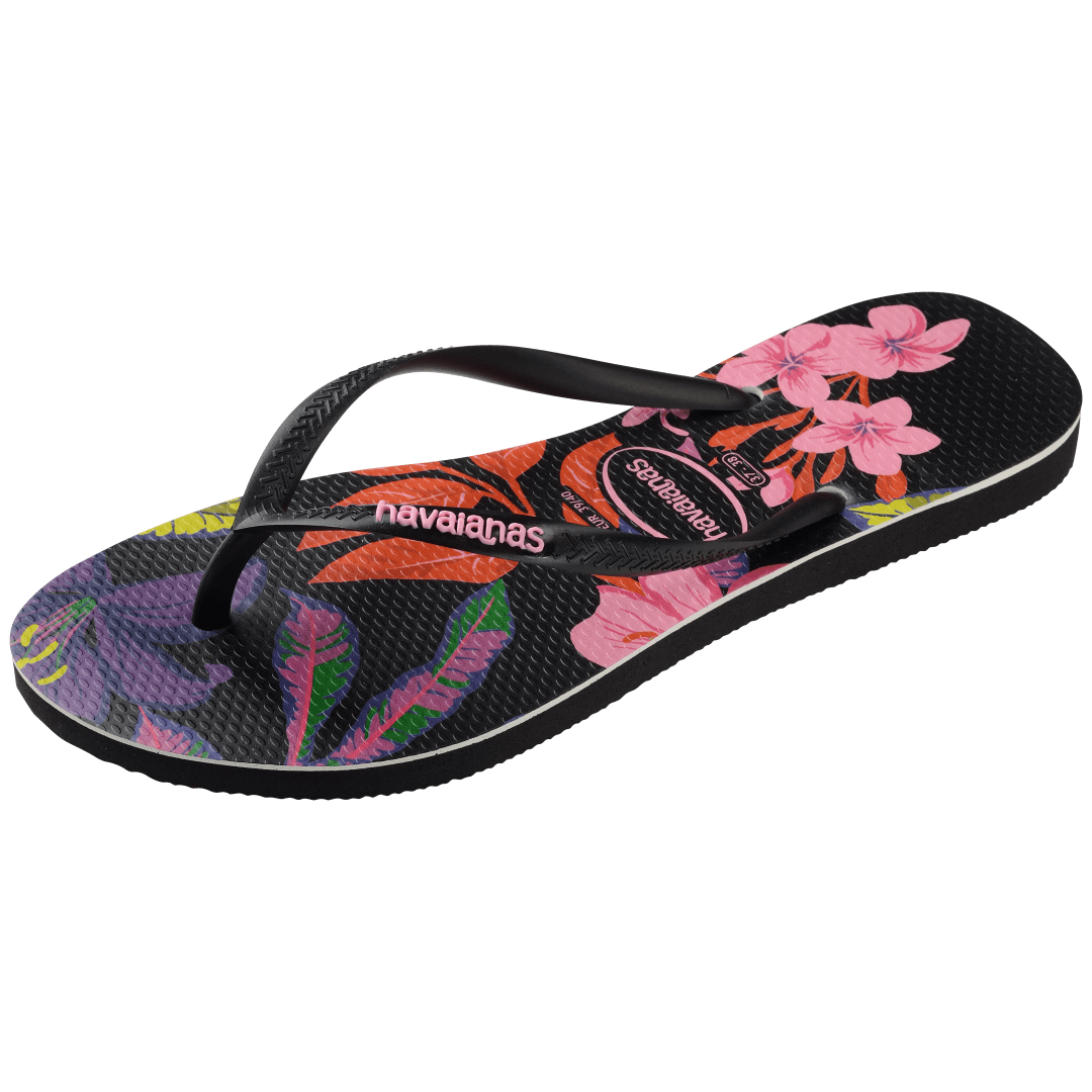Women's Floral Colors Slim Flip Flops