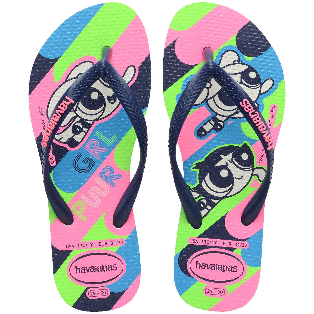 Kids' Powerpuff Girls Slim Flip Flops