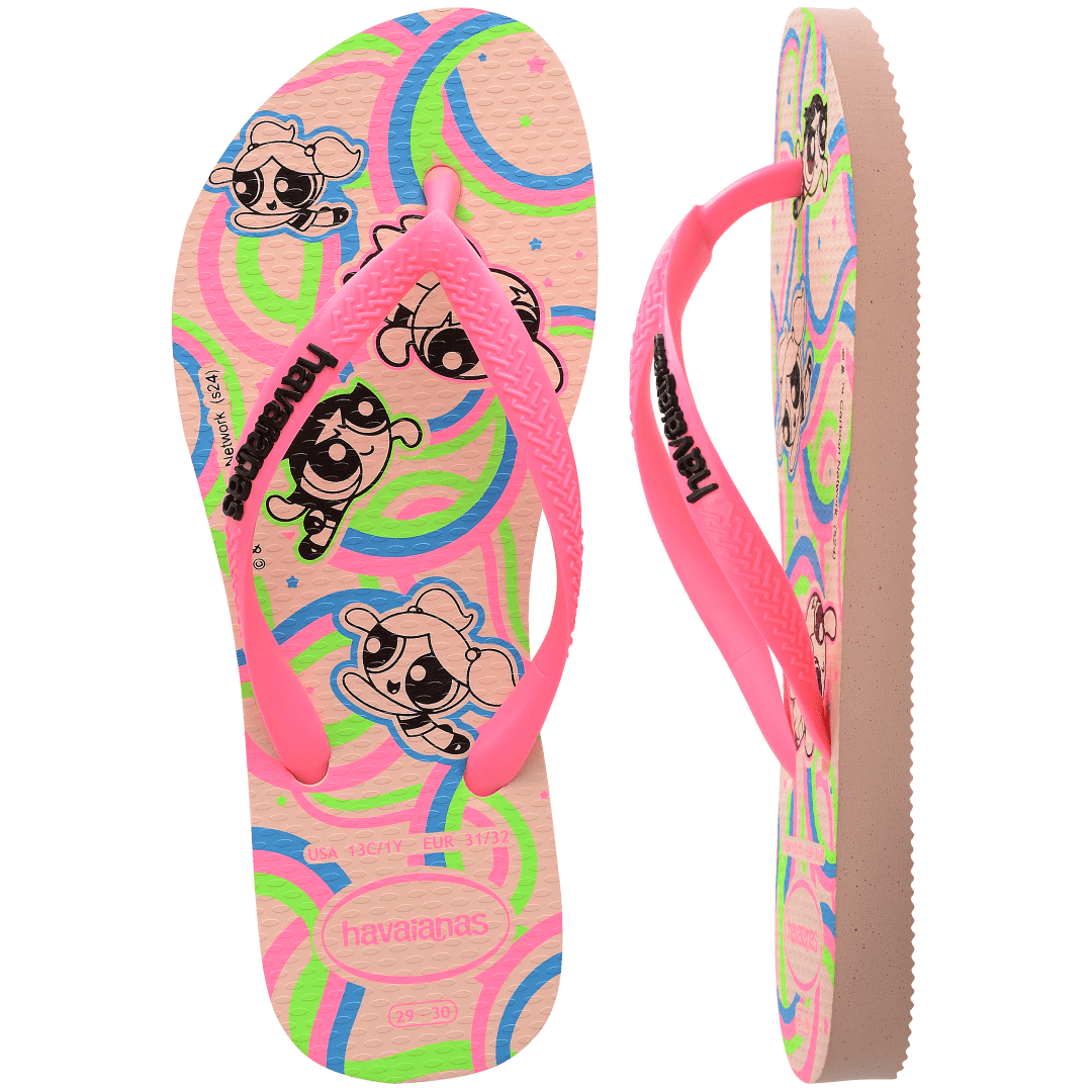 Kids' Powerpuff Girls Slim Flip Flops