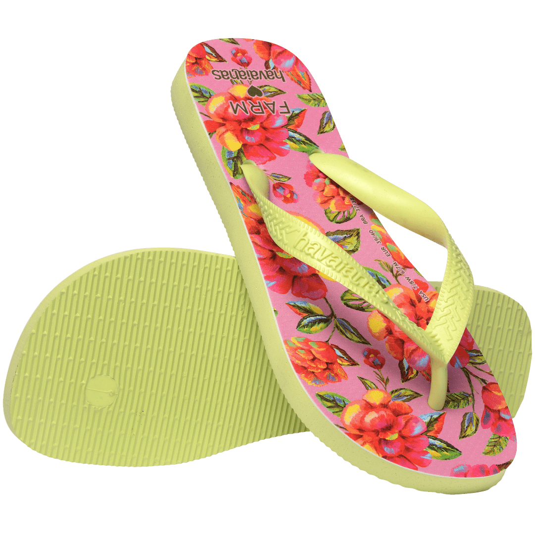 Women's FARM Rio Neon Flowers Top Flip Flops