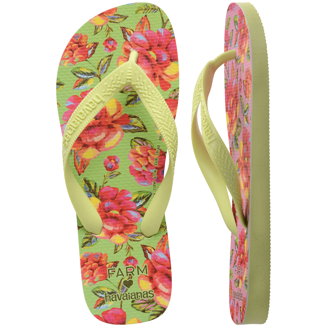 Women's FARM Rio Neon Flowers Top Flip Flops