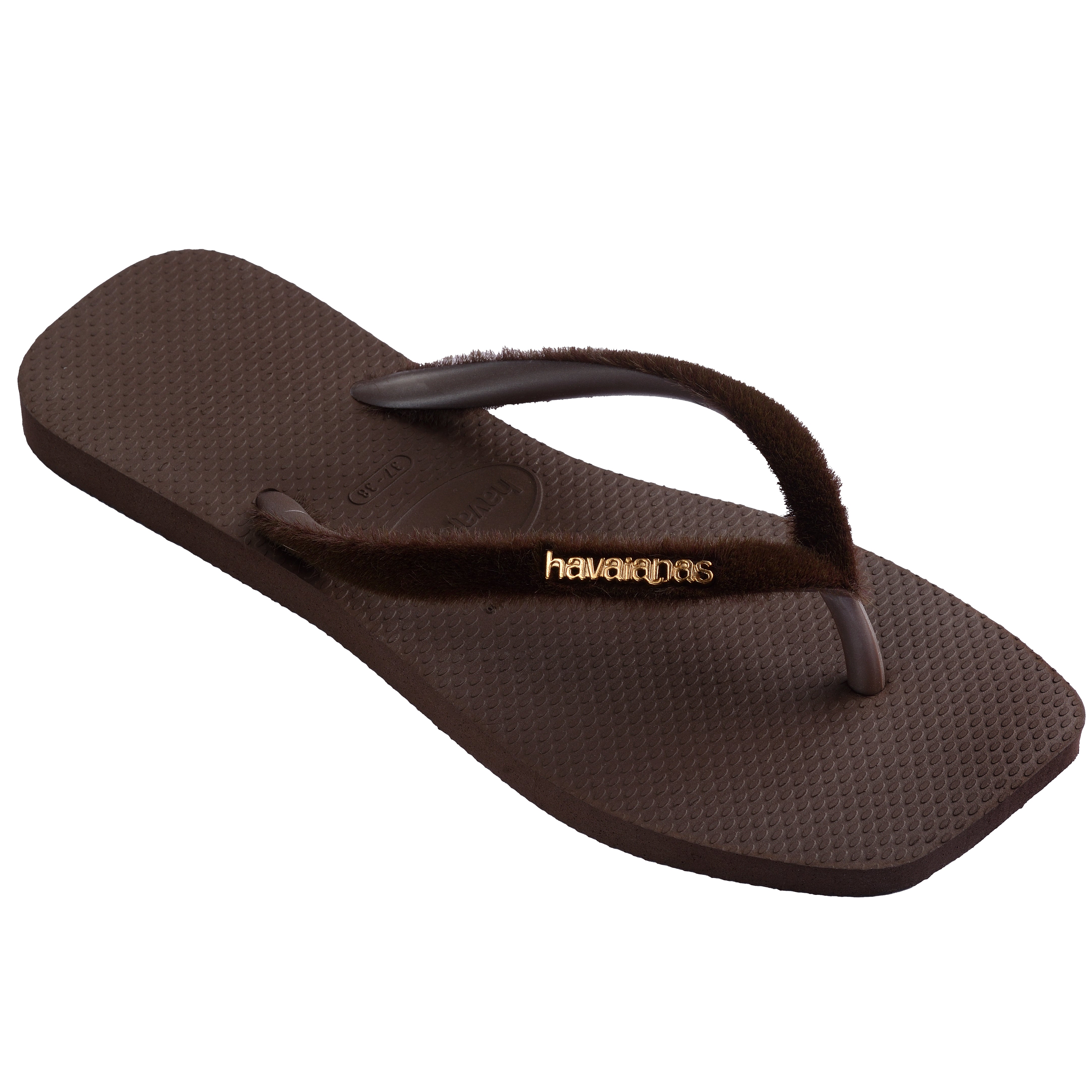 Women's Plush Slim Square Flip Flops