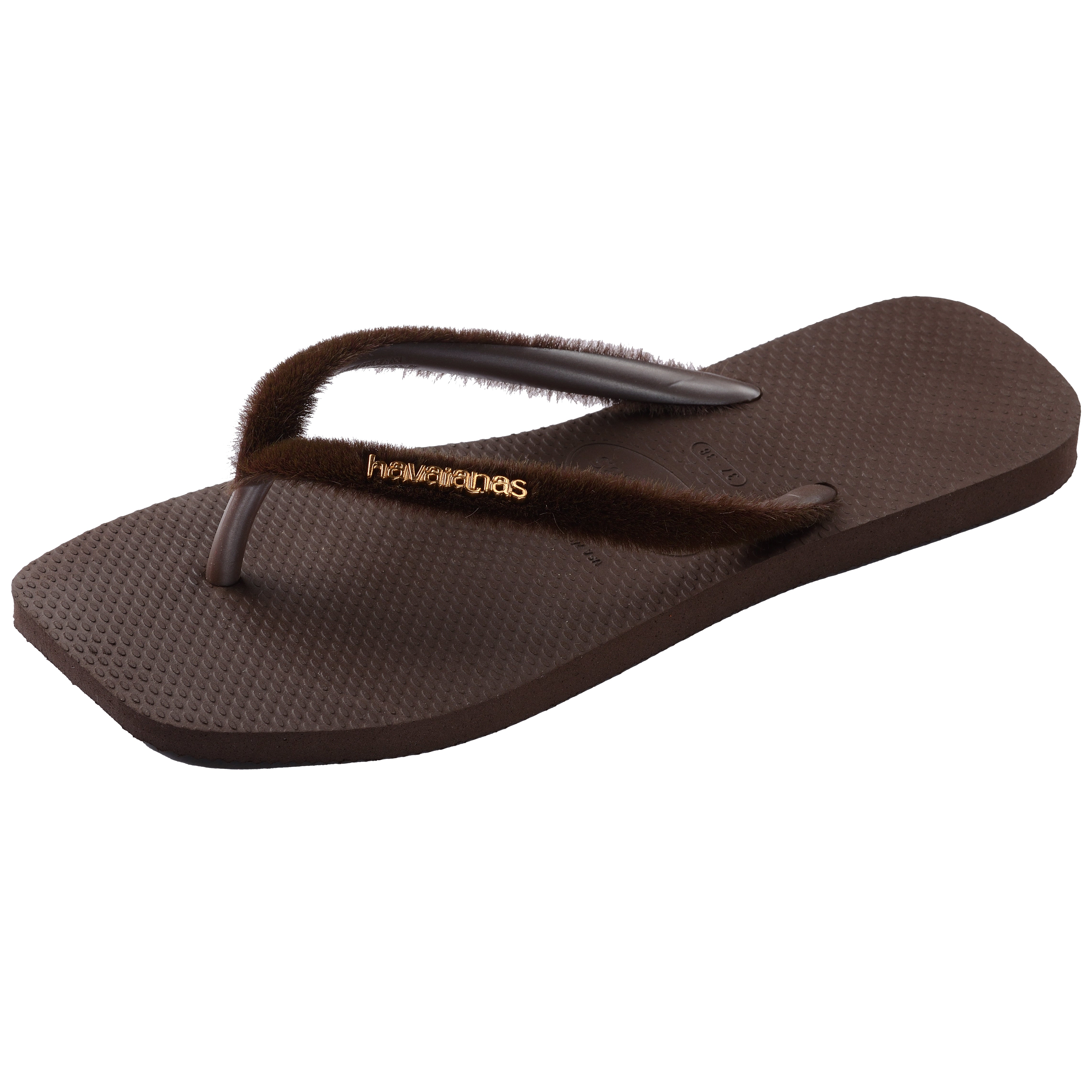 Women's Plush Slim Square Flip Flops