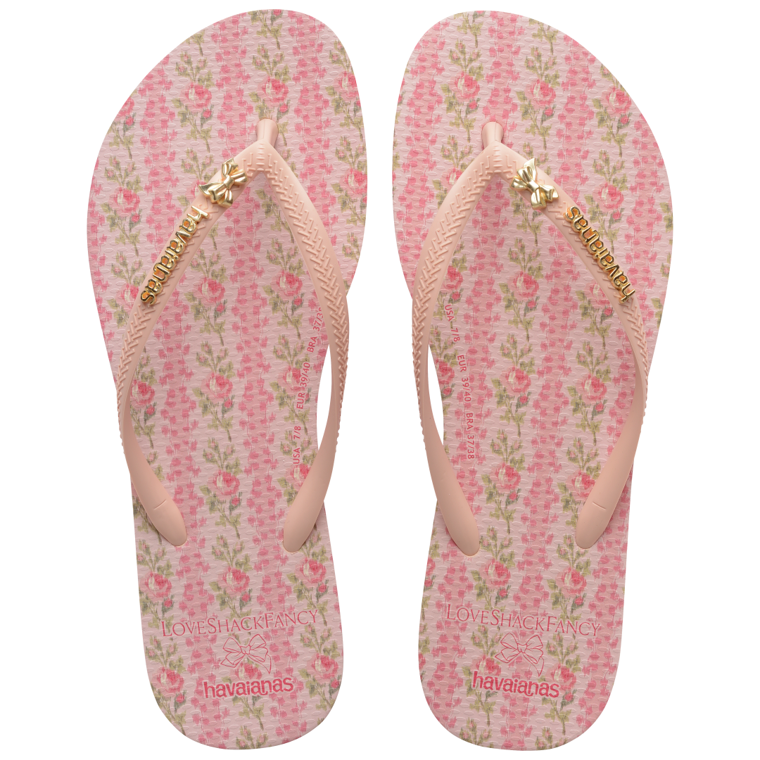 Kids' LoveShackFancy Blooming Heirloom Slim Flip Flops