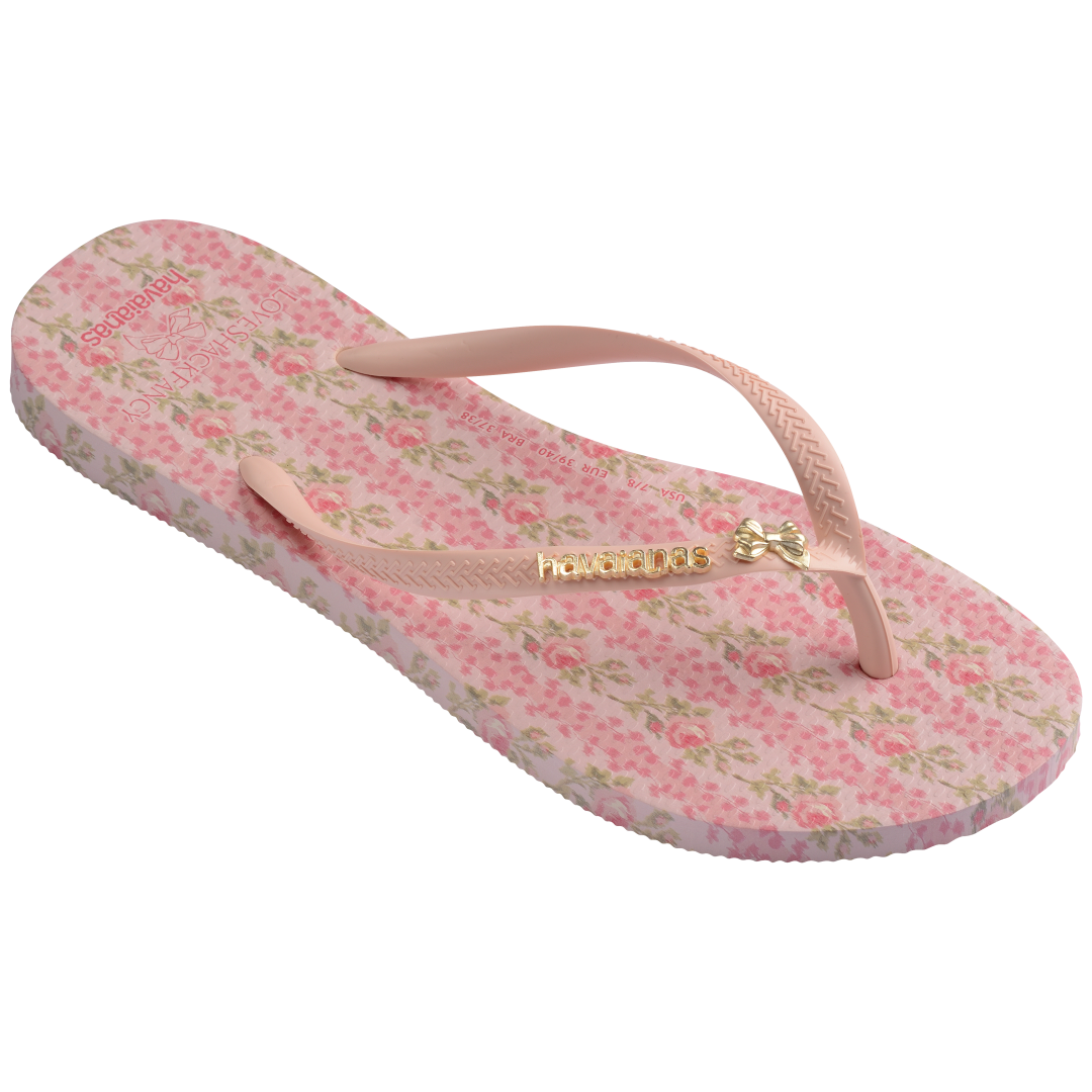 Kids' LoveShackFancy Blooming Heirloom Slim Flip Flops