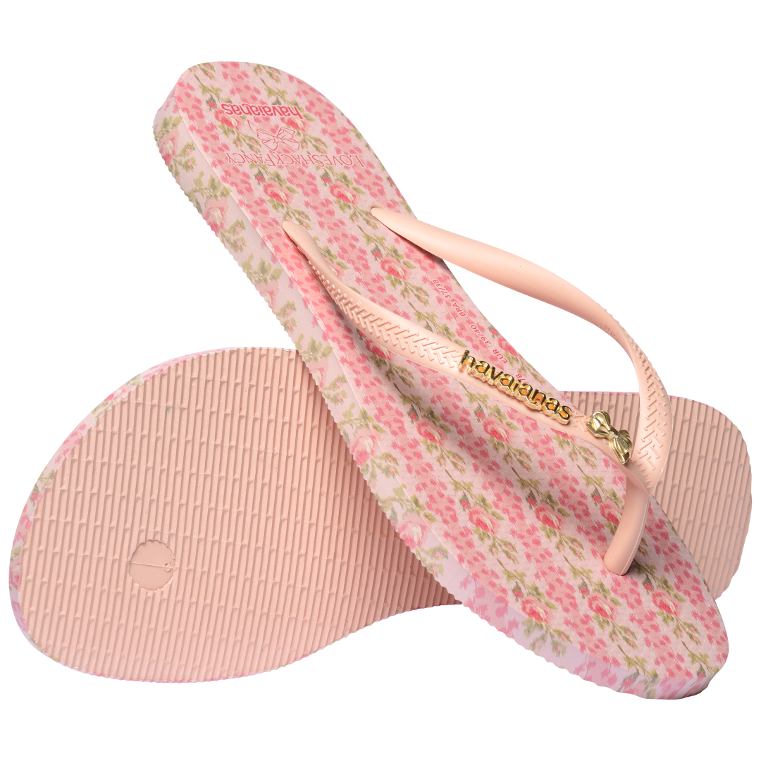 Kids' LoveShackFancy Blooming Heirloom Slim Flip Flops