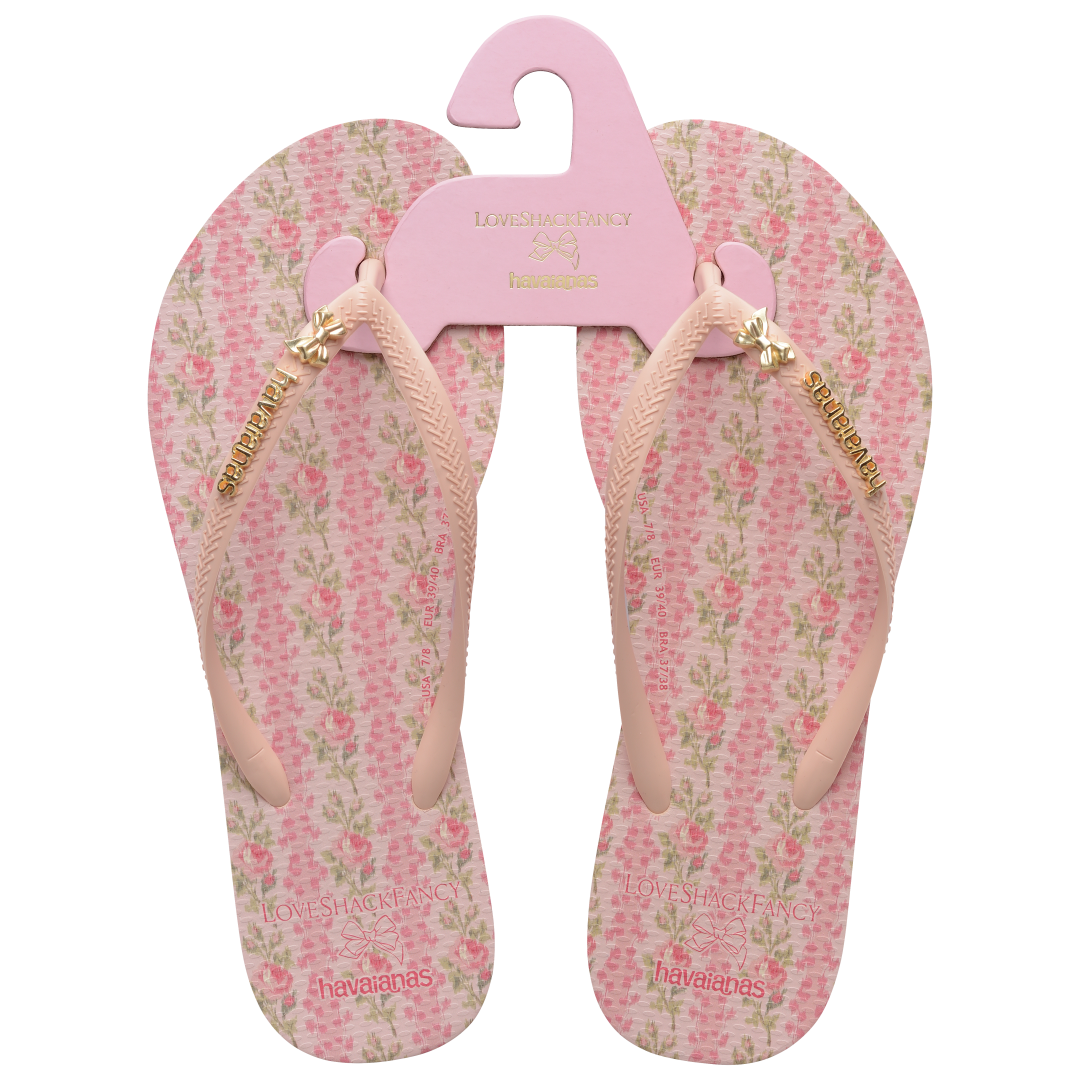 Kids' LoveShackFancy Blooming Heirloom Slim Flip Flops