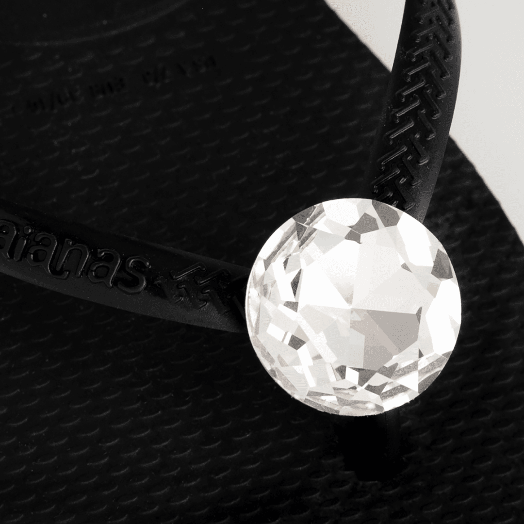 Women's Slim Square Centenary Diamond Flip Flops