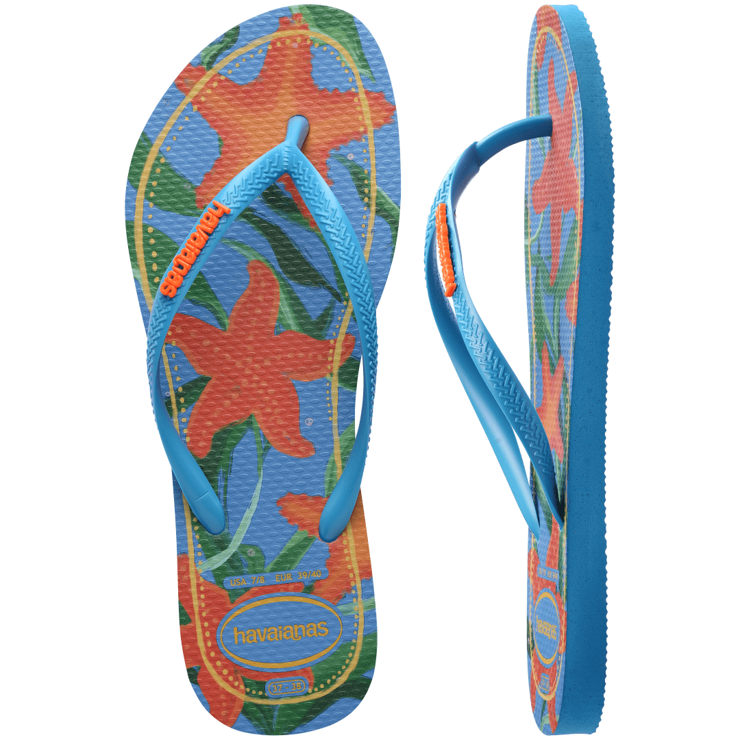 Kids' Tropical Slim Flip Flops