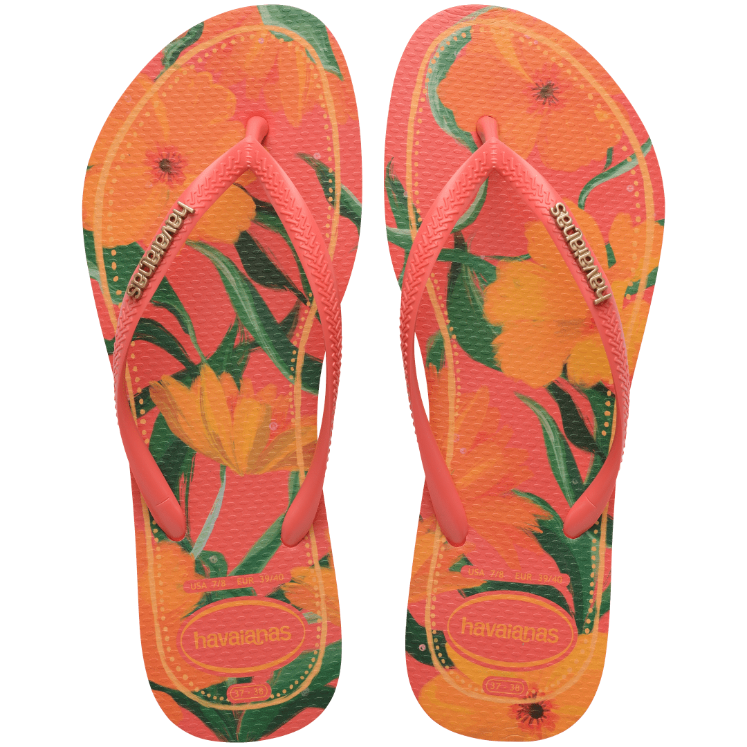 Kids' Tropical Slim Flip Flops