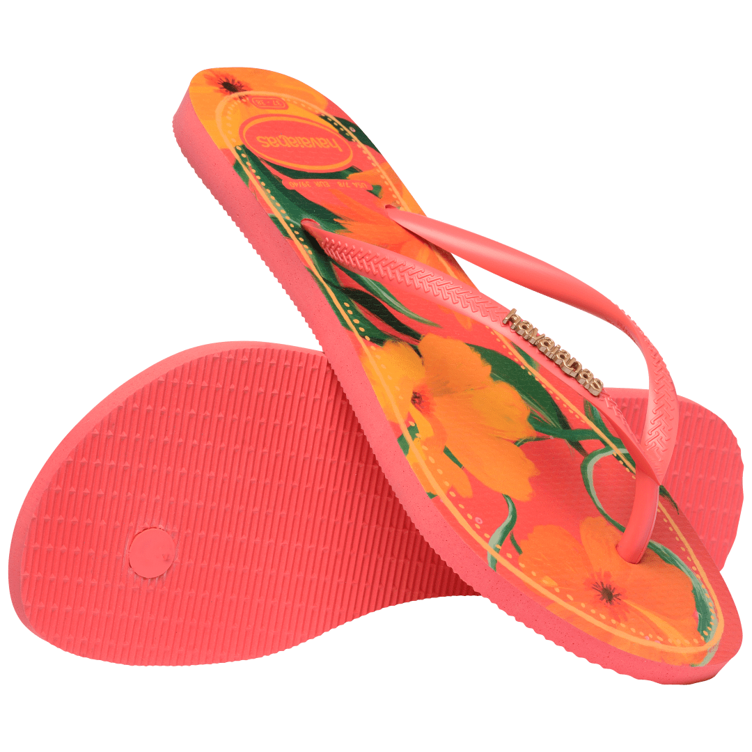 Kids' Tropical Slim Flip Flops