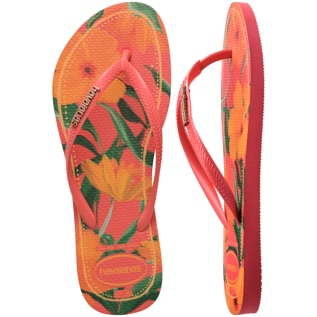 Kids' Tropical Slim Flip Flops
