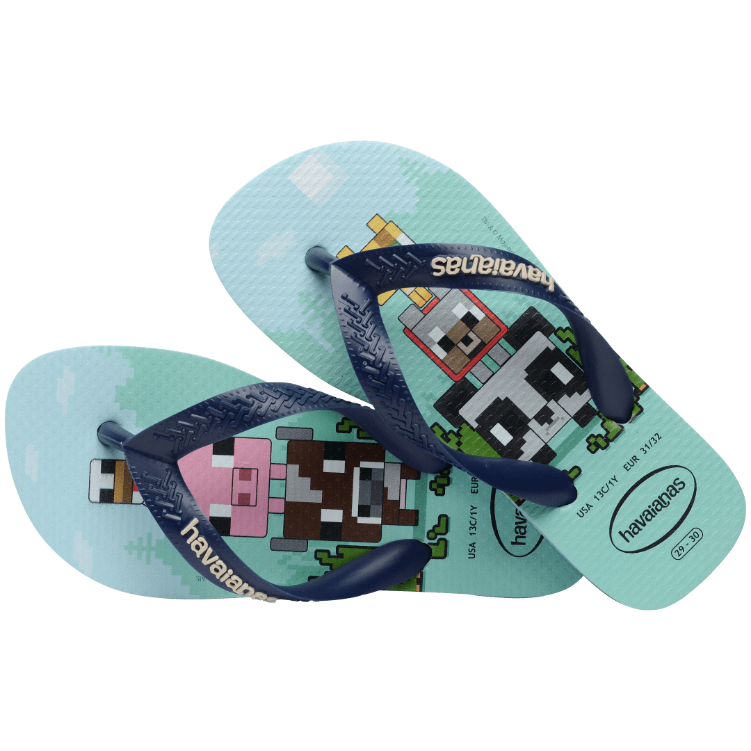 Kids' Minecraft Top Flip Flops