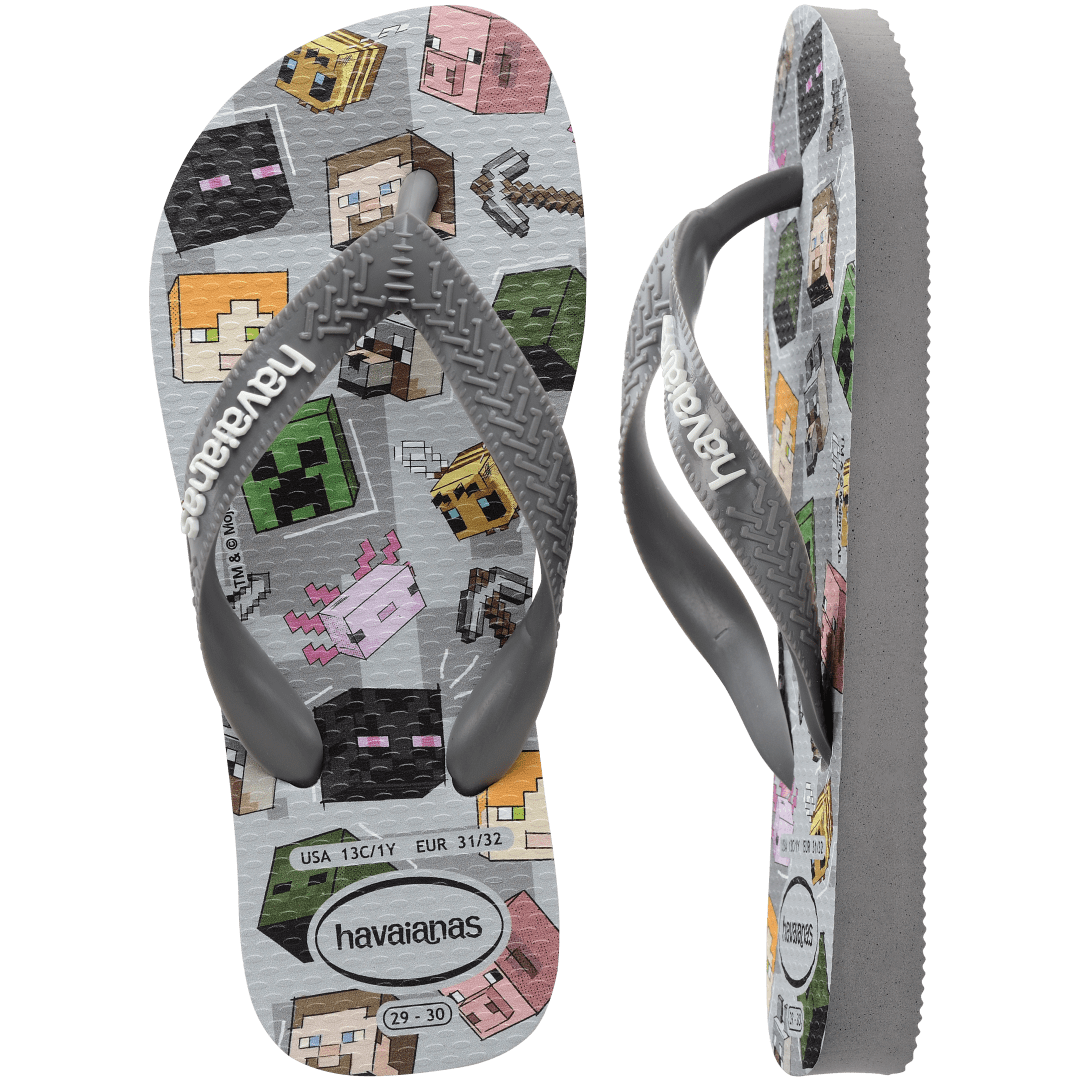 Kids' Minecraft Top Flip Flops