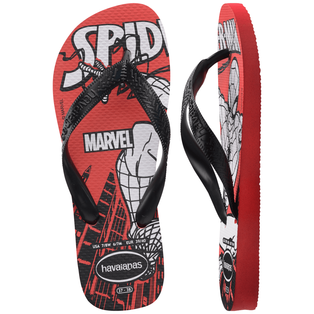 Men's Marvel Logomania Top Flip Flops