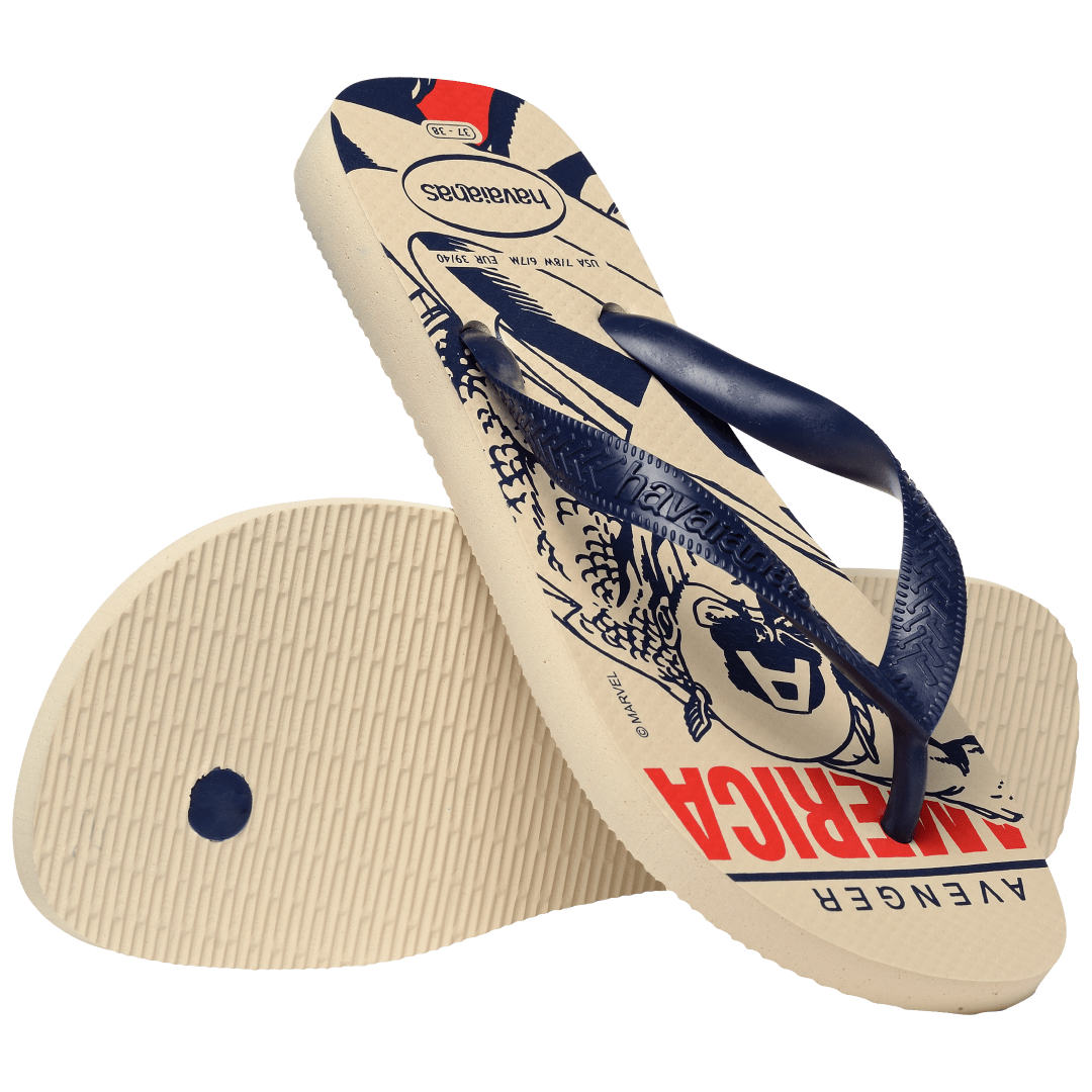 Men's Marvel Logomania Top Flip Flops
