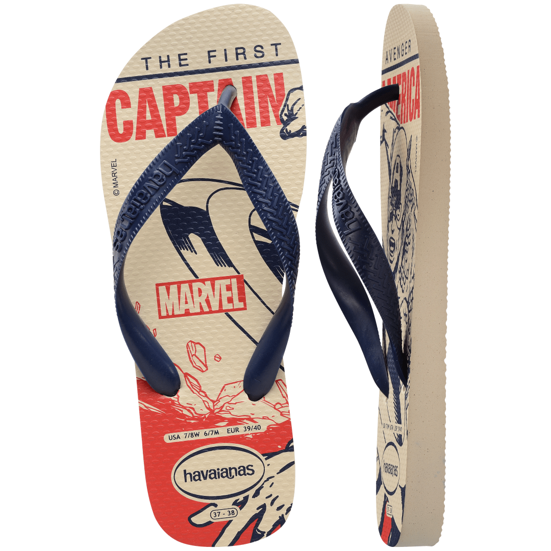 Men's Marvel Logomania Top Flip Flops