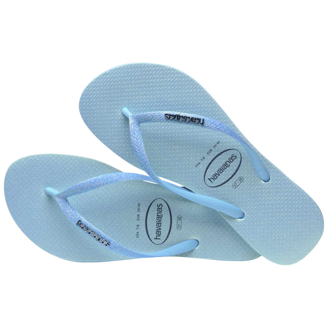 Kids' Slim Glitter Iridescent Flip Flops
