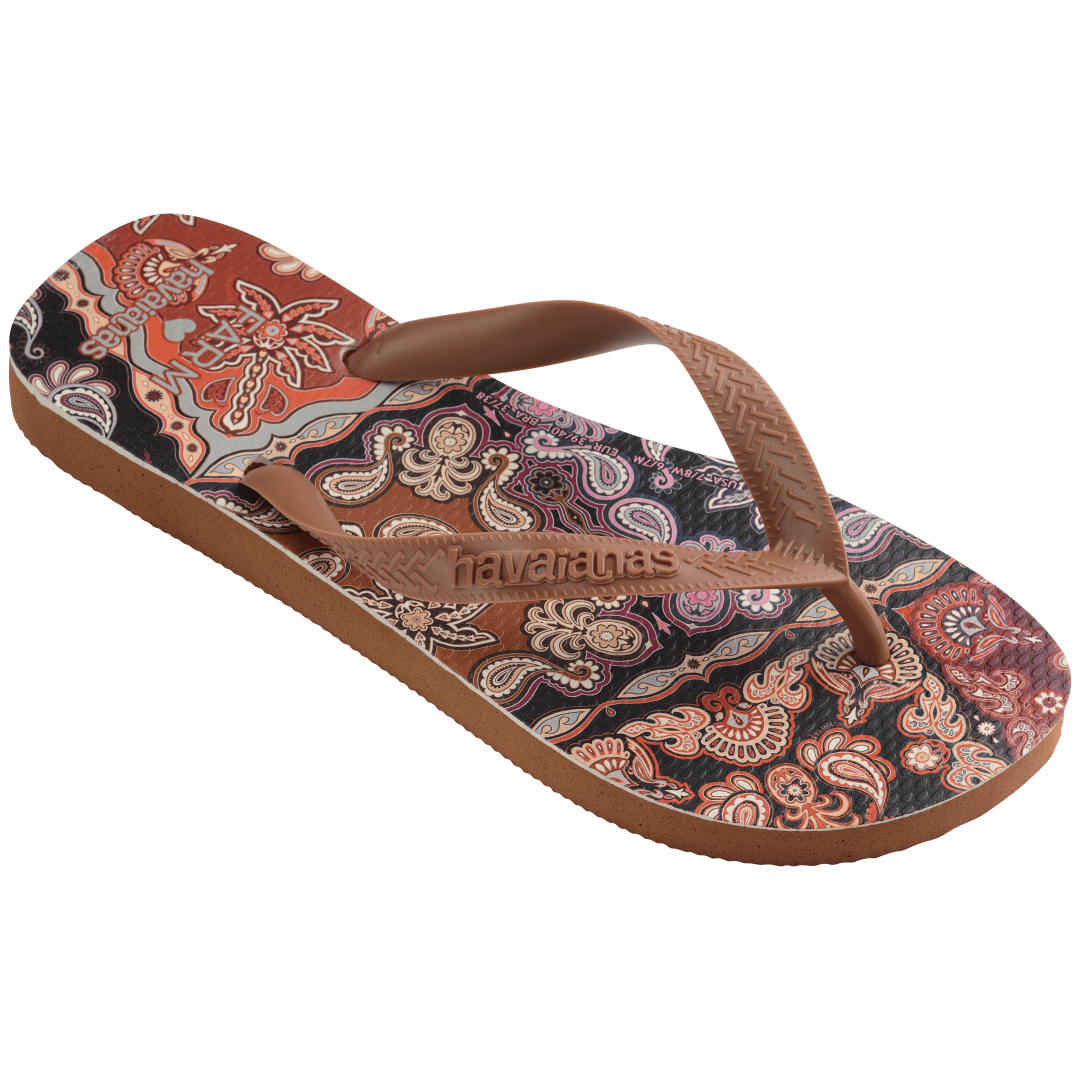 Women's FARM Rio Brown Scarf Top Flip Flops