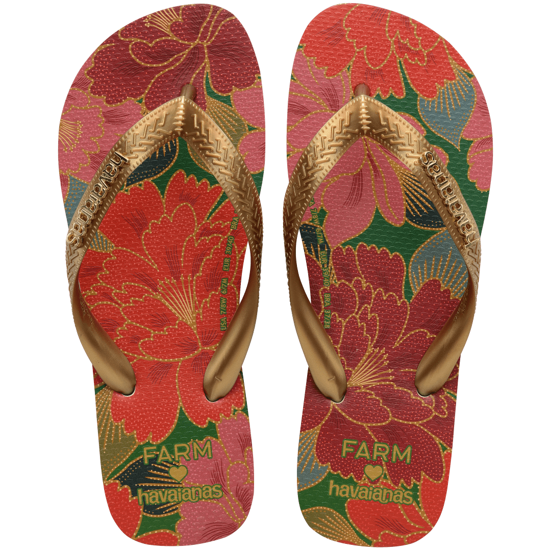 Women's FARM Rio Red Floral Top Flip Flops