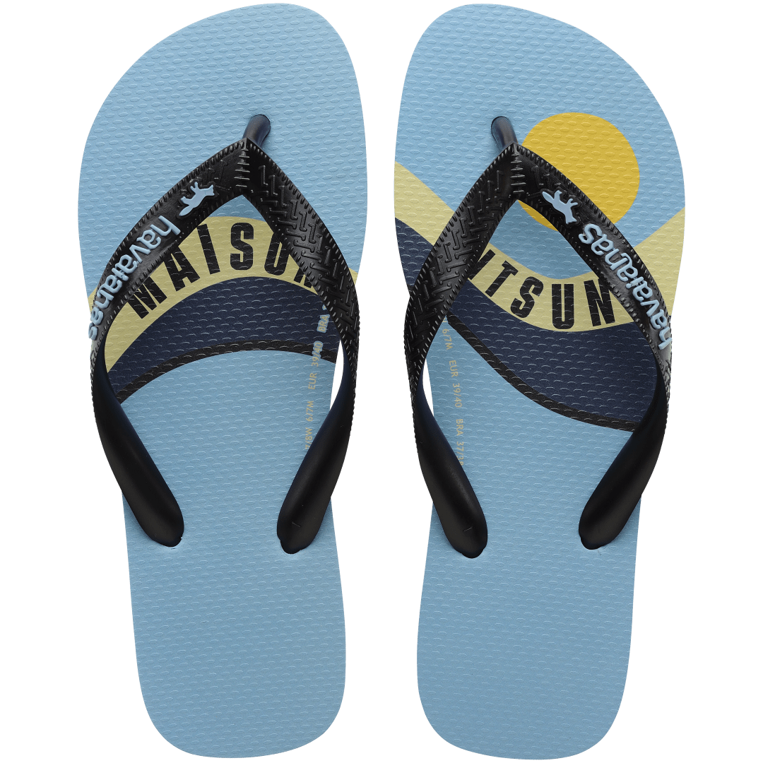 Maison Kitsune Wave Top Flip Flops