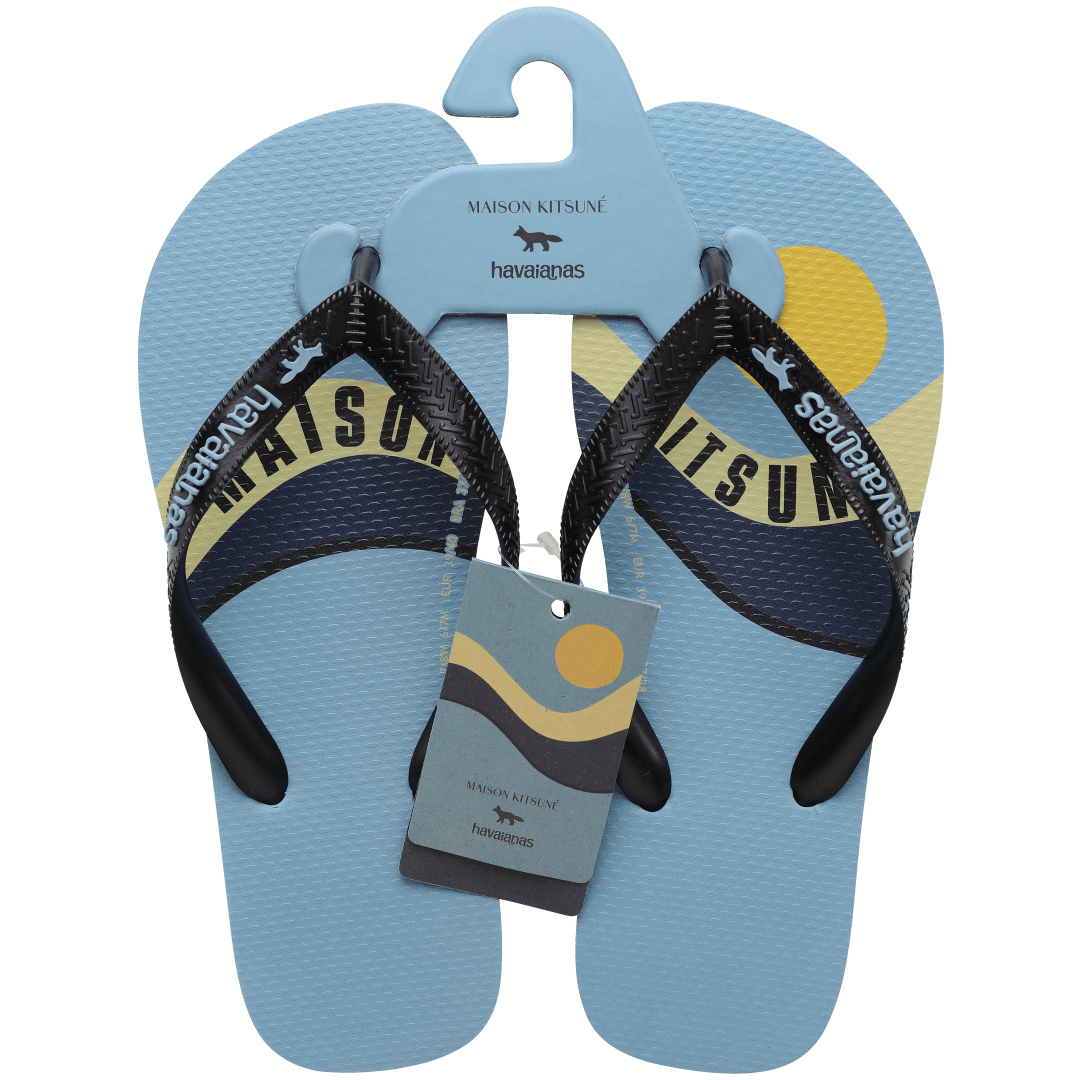 Maison Kitsune Wave Top Flip Flops