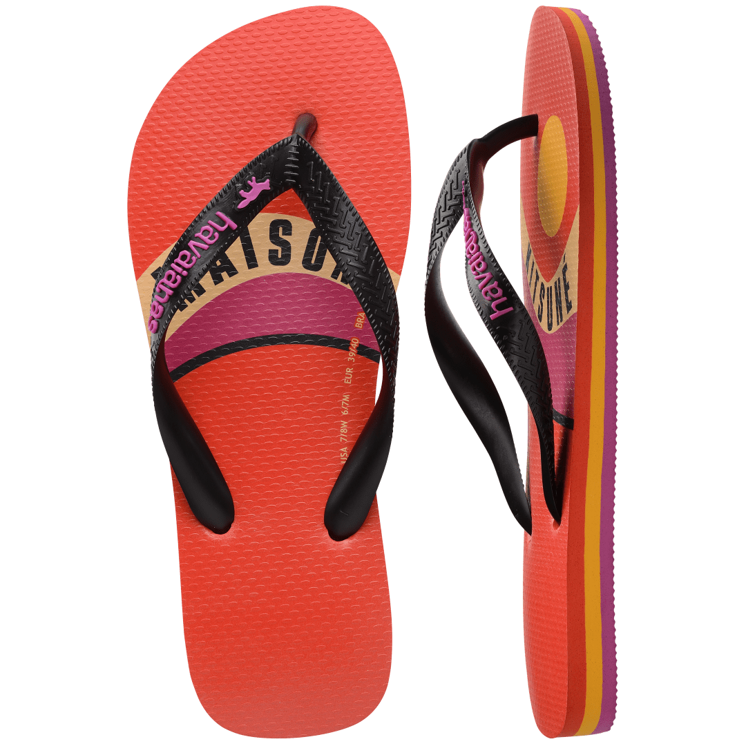 Maison Kitsune Wave Top Flip Flops