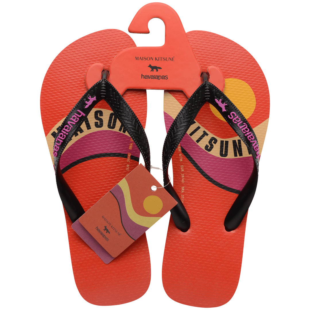 Maison Kitsune Wave Top Flip Flops