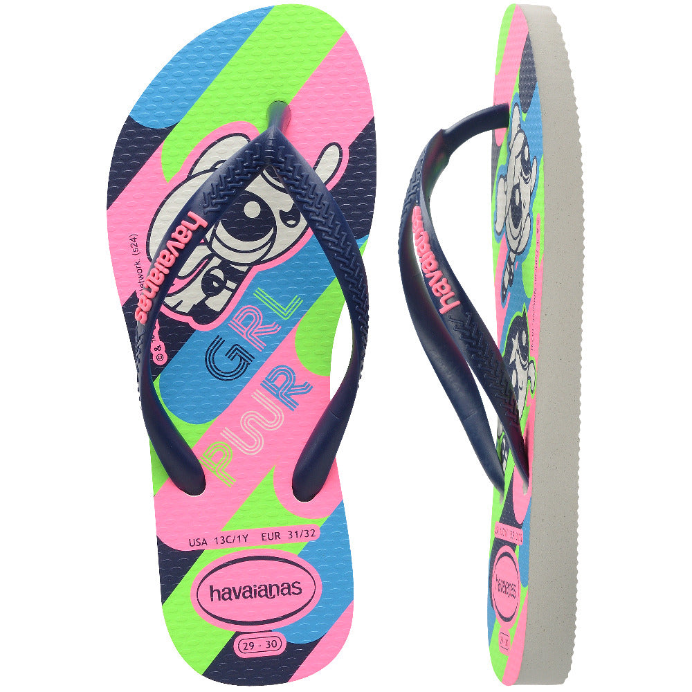 Kids' Powerpuff Girls Slim Flip Flops