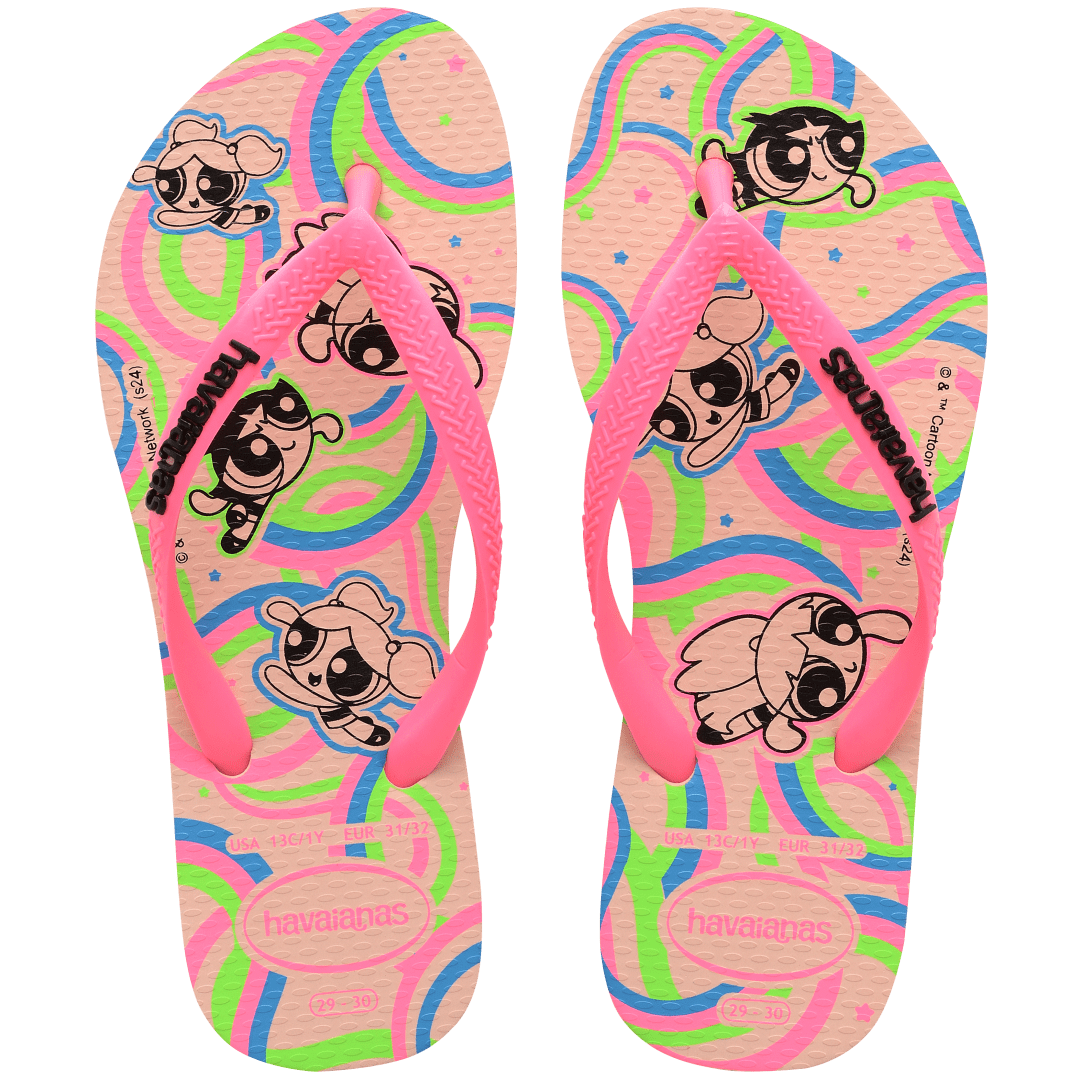 Kids' Powerpuff Girls Slim Flip Flops