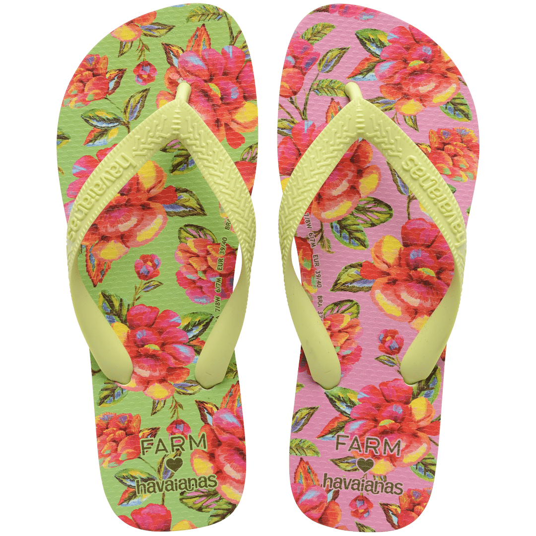 Women's FARM Rio Neon Flowers Top Flip Flops