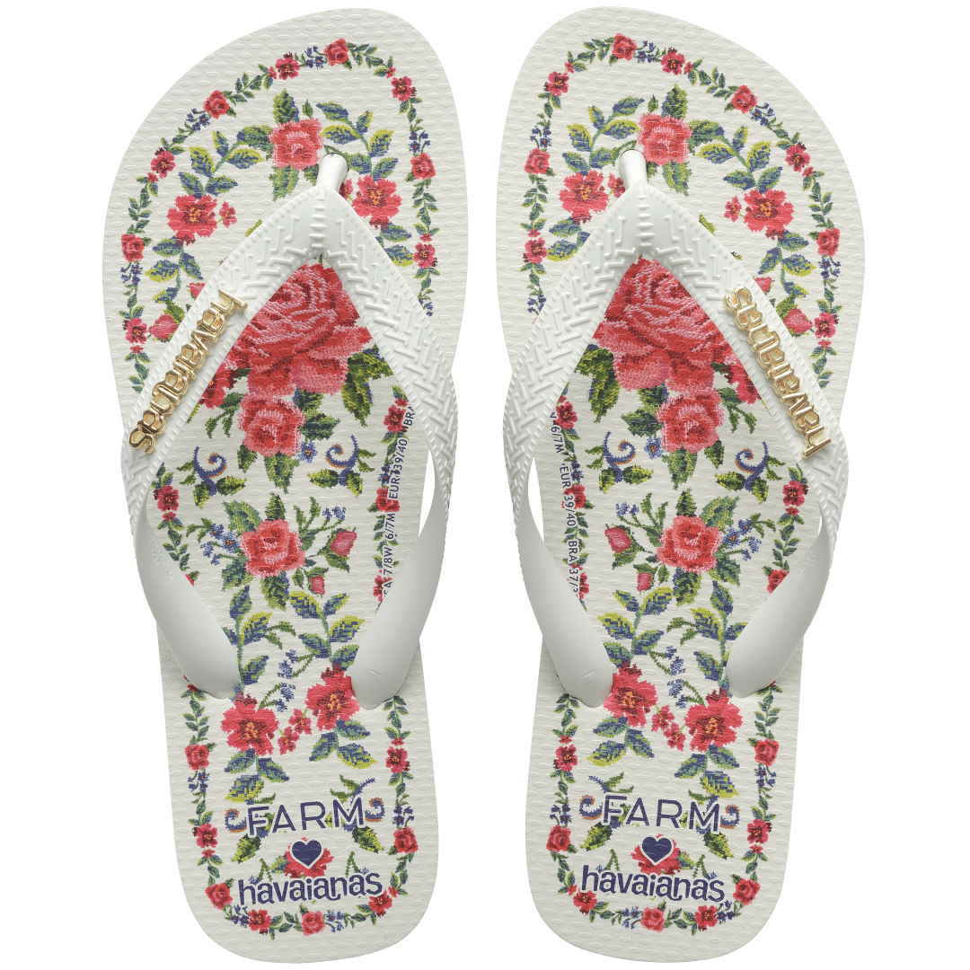 Women's FARM Rio Flower Tapestry Top Flip Flops
