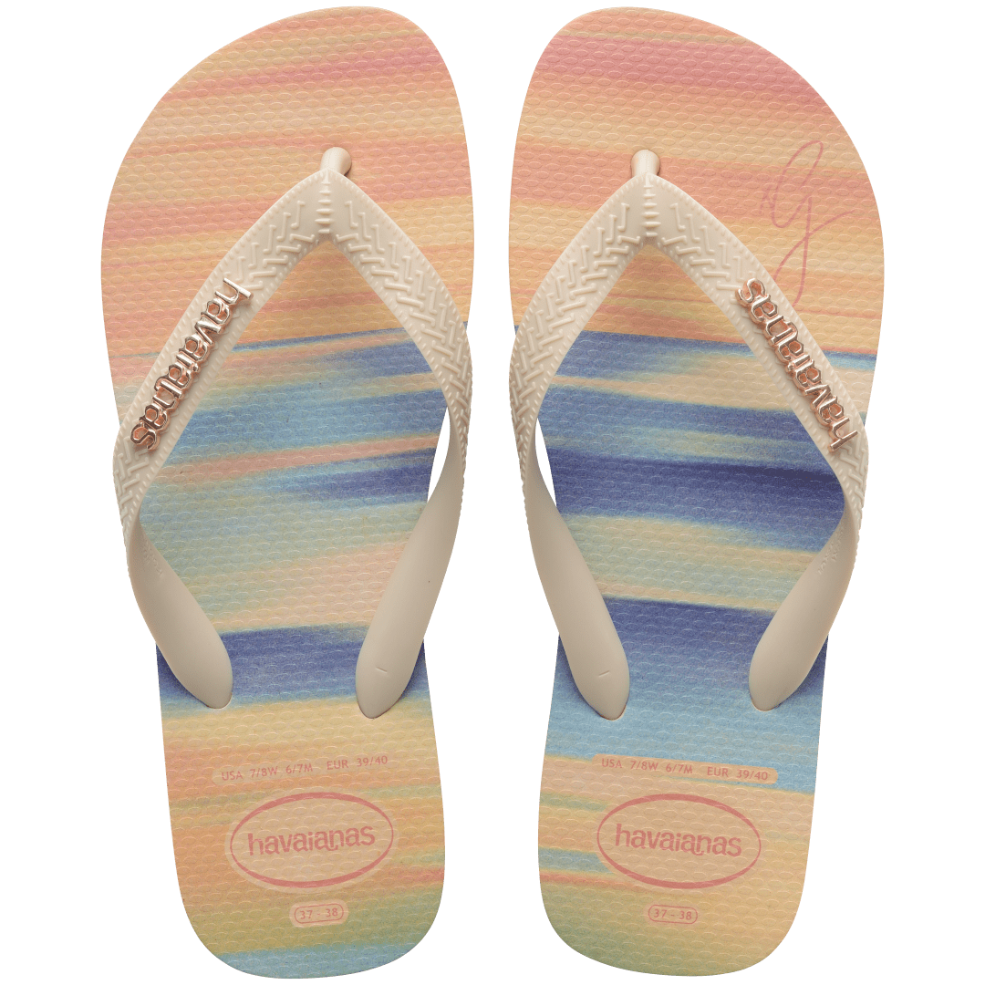 Women's Gigi Hadid Metallic Top Flip Flops